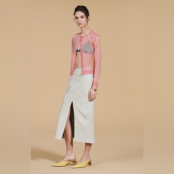 Zara Leather Midi Skirt Limited Edition Size M - Picture 1 of 8